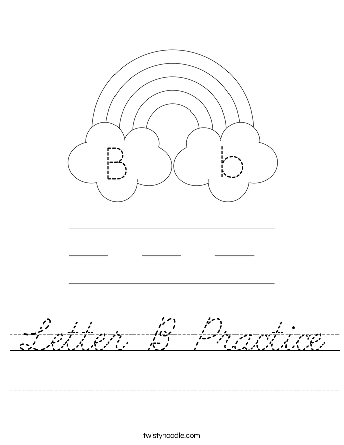 Letter B Practice Worksheet
