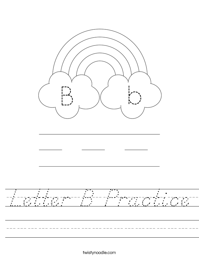 Letter B Practice Worksheet