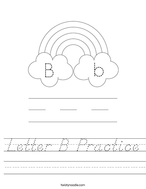 Letter B Practice Worksheet