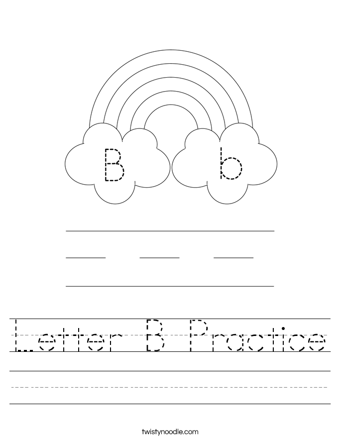 Letter B Practice Worksheet