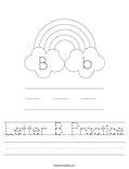 Letter B Practice Worksheet