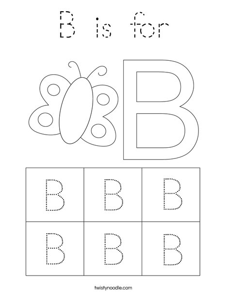 Uppercase Letter B Coloring Page