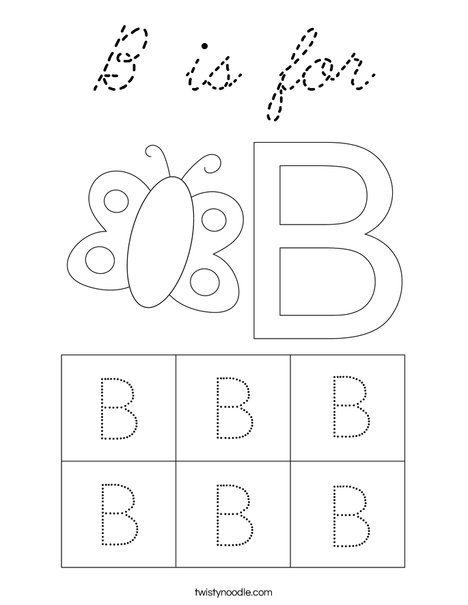Uppercase Letter B Coloring Page