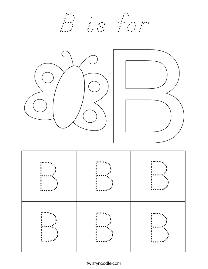 B is for Coloring Page