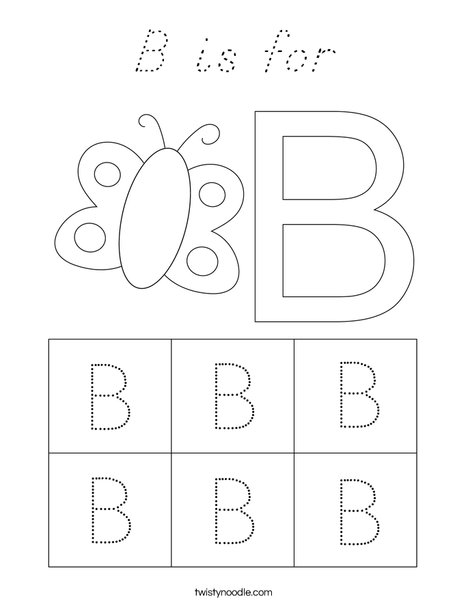 Uppercase Letter B Coloring Page