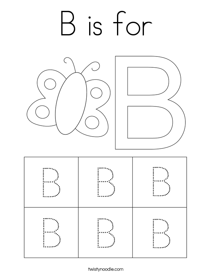 B is for Coloring Page
