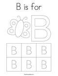 B is for Coloring Page