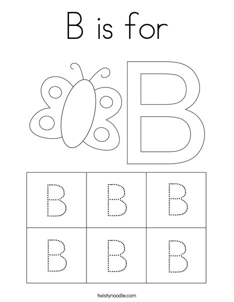Uppercase Letter B Coloring Page