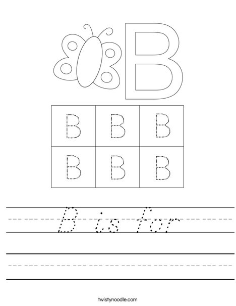 Uppercase Letter B Worksheet