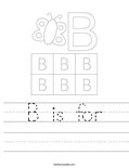 B is for Worksheet