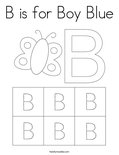 B is for Boy Blue Coloring Page