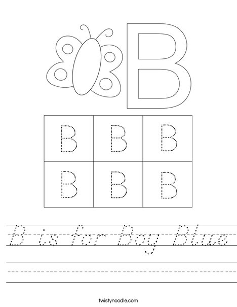 Uppercase Letter B Worksheet