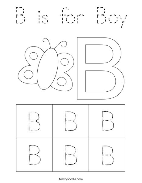 Uppercase Letter B Coloring Page
