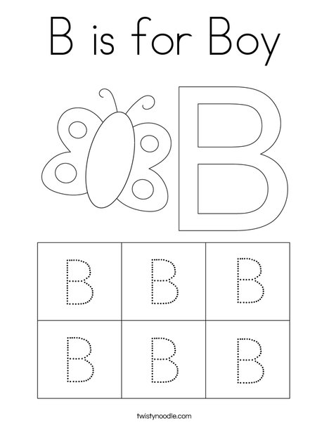 Uppercase Letter B Coloring Page