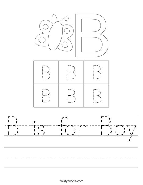 Uppercase Letter B Worksheet