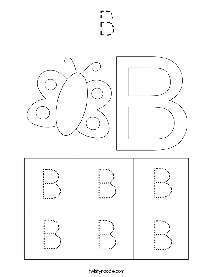 B Coloring Page