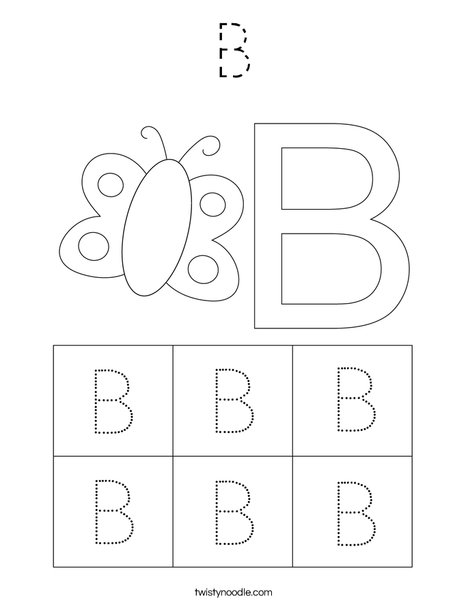 Uppercase Letter B Coloring Page