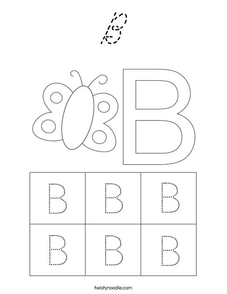 Uppercase Letter B Coloring Page
