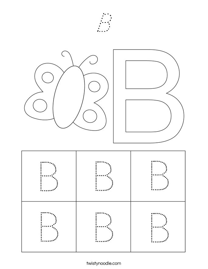 B Coloring Page