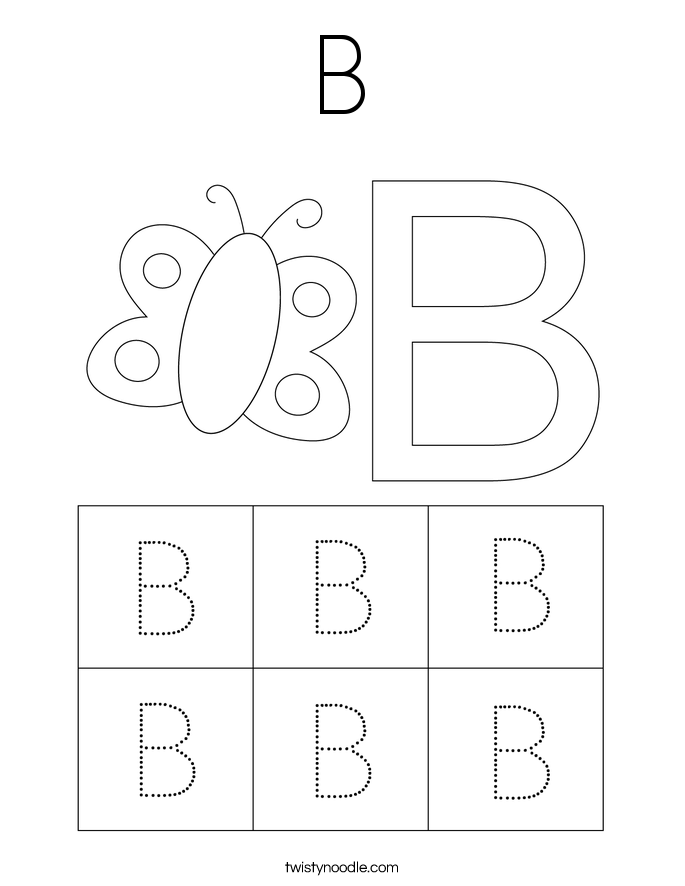 B Coloring Page