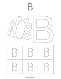 B Coloring Page