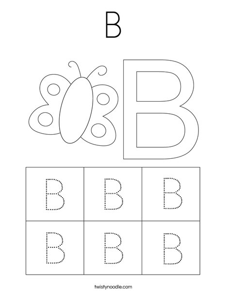 Uppercase Letter B Coloring Page