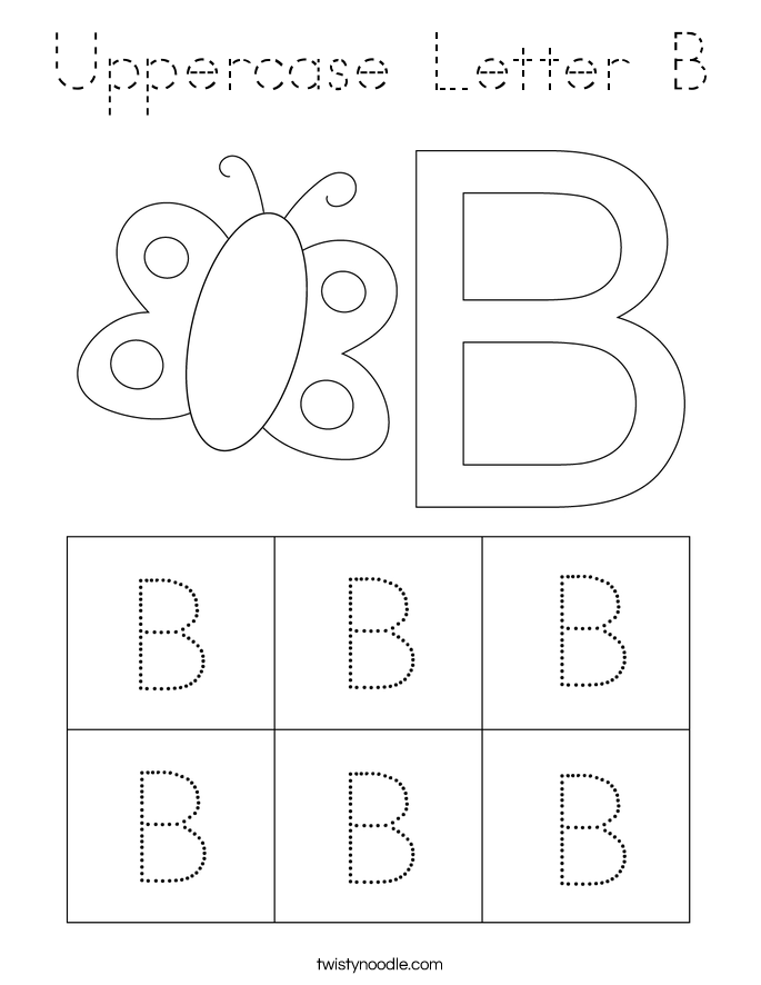Uppercase Letter B Coloring Page