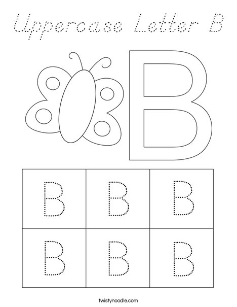 Uppercase Letter B Coloring Page