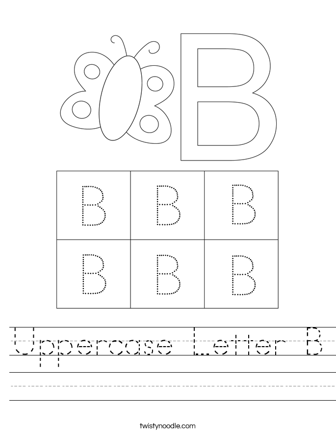 Uppercase Letter B Worksheet