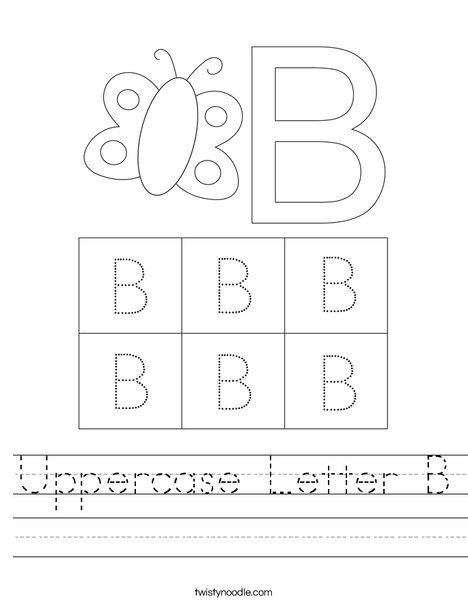 Uppercase Letter B Worksheet
