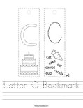 Letter C Bookmark Worksheet