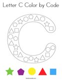 Letter C Color by Code Coloring Page