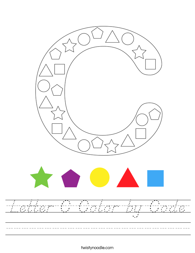 Letter C Color by Code Worksheet
