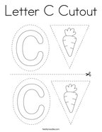 Letter C Cutout Coloring Page