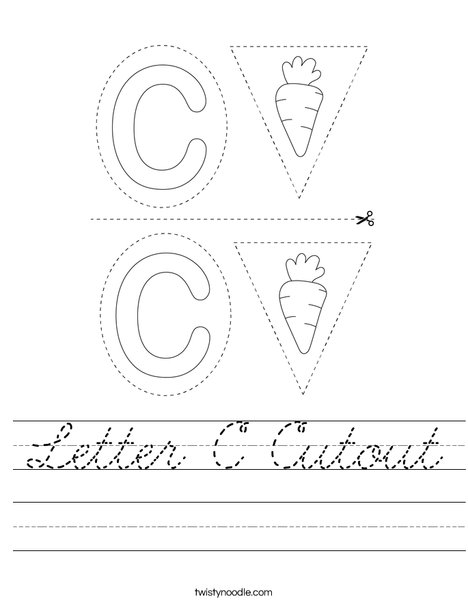 Letter C Cutout Worksheet
