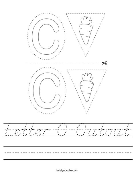 Letter C Cutout Worksheet
