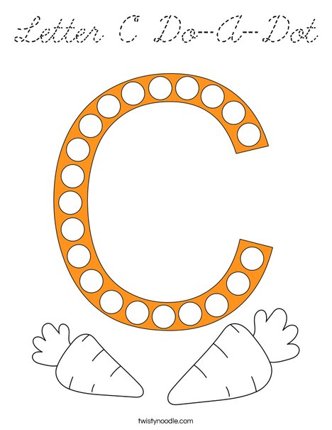 Letter C Do-A-Dot Coloring Page