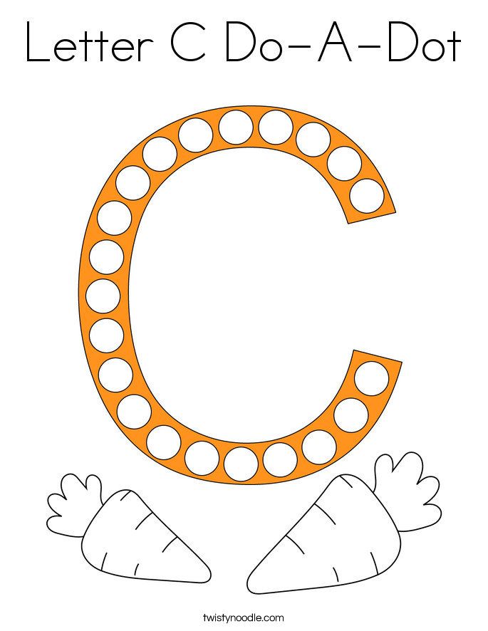 Letter C Do-A-Dot Coloring Page