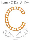 Letter C Do-A-Dot Coloring Page