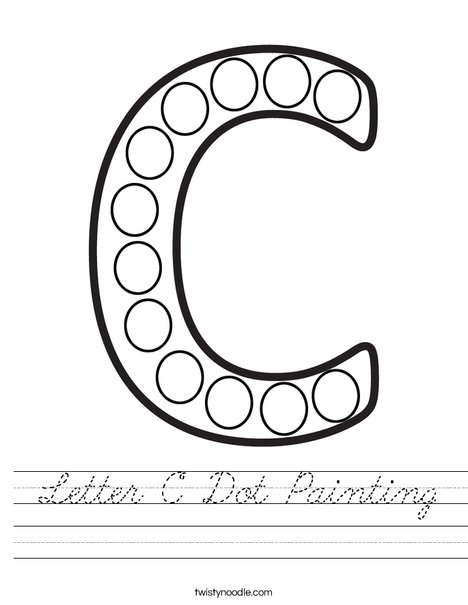 Letter C Dot Painting Worksheet