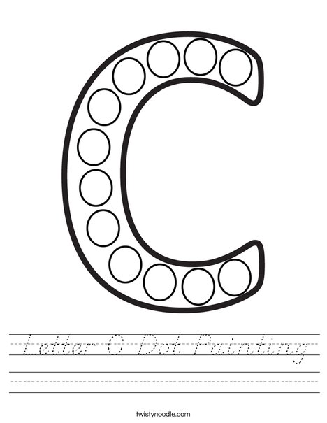 Letter C Dot Painting Worksheet