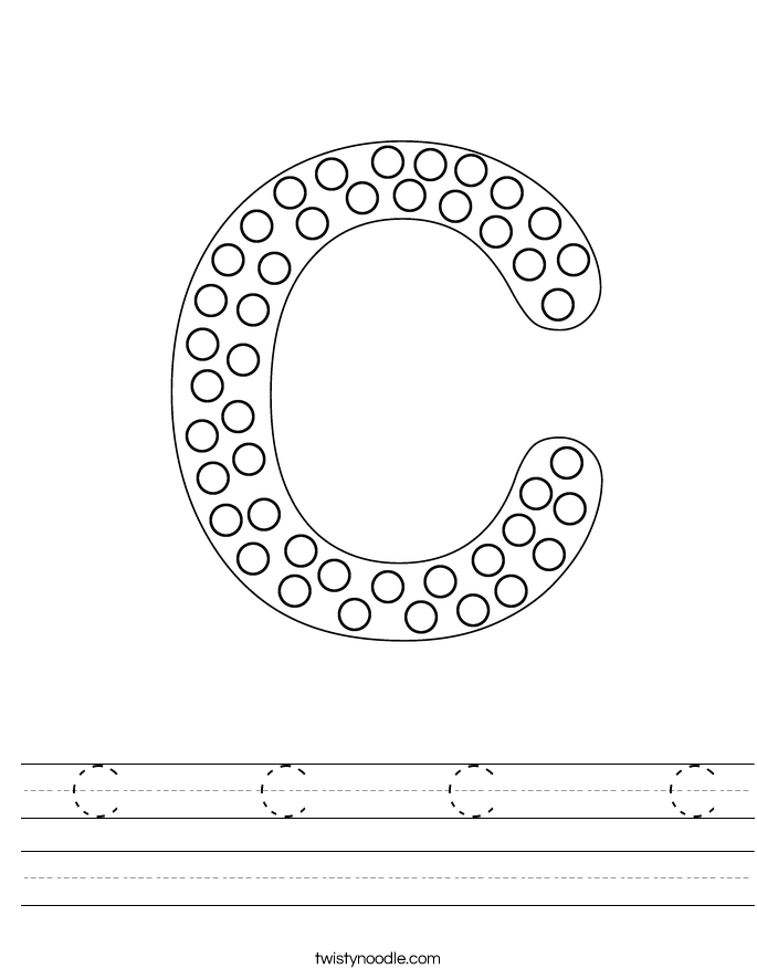 C C C C Worksheet - Twisty Noodle