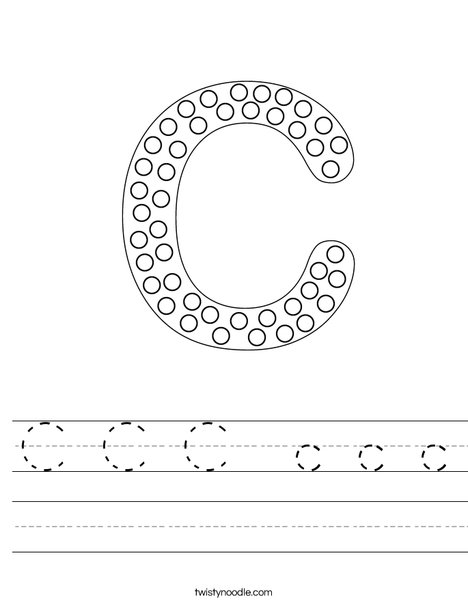 C C C c c c Worksheet - Twisty Noodle