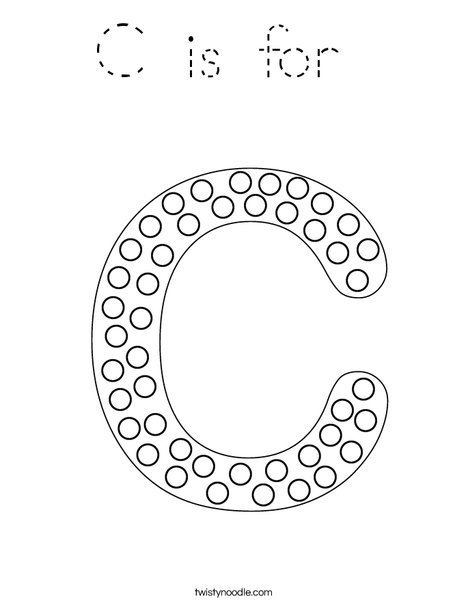 Letter C Dots Coloring Page