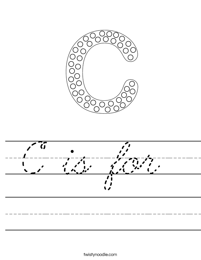 C is for  Worksheet