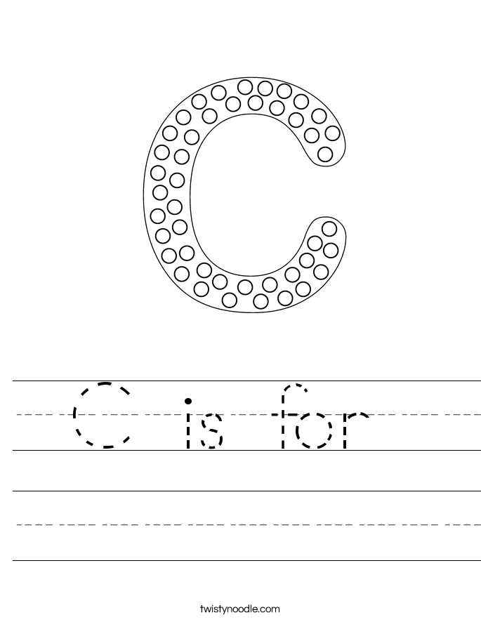 C is for  Worksheet
