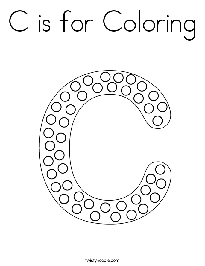 C is for Coloring Coloring Page