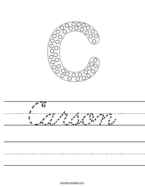 Letter C Dots Worksheet