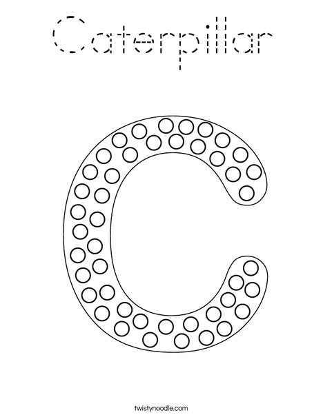 Letter C Dots Coloring Page
