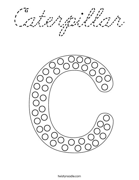Letter C Dots Coloring Page